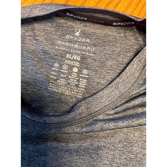 Spyder Rash Guard gray long sleeve T-shirt, men's size XL - Picture 4 of 8